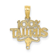 10K 100% TAURUS Zodiac Charm