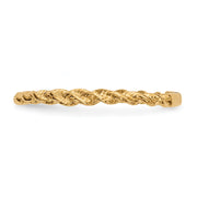 14k Polished Twisted Rope Ring