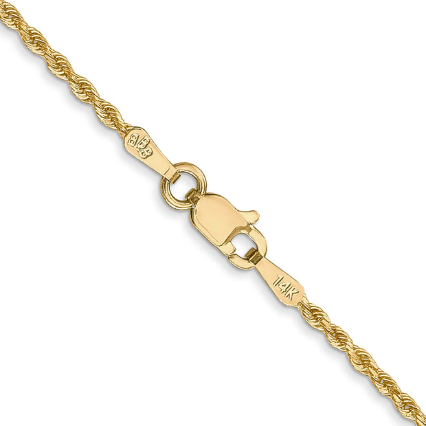 14k 1.50mm D/C Rope with Lobster Clasp Chain