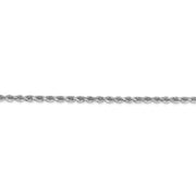 10k White Gold 2.25mm Diamond-cut Rope Chain