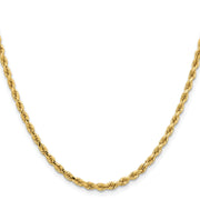 14k 3.25mm D/C Rope with Lobster Clasp Chain