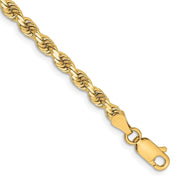 14k 3.25mm D/C Rope with Lobster Clasp Chain