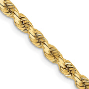 14K 3.75mm D/C Rope with Lobster Clasp Chain