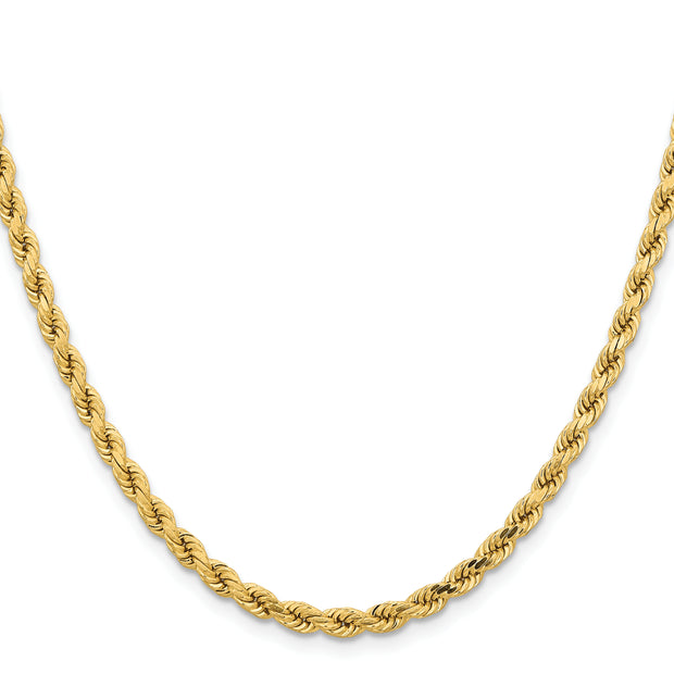 14K 4.25mm D/C Rope with Lobster Clasp Chain