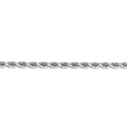 14k White Gold 4.5mm D/C Rope with Lobster Clasp Chain