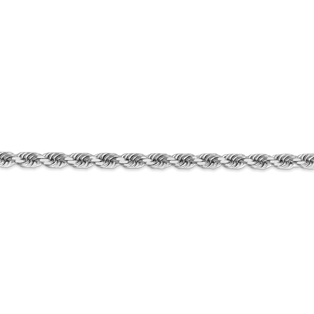 14k White Gold 4.5mm D/C Rope with Lobster Clasp Chain