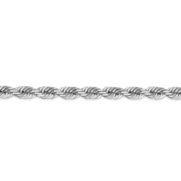 14k White Gold 5.5mm D/C Rope with Lobster Clasp Chain