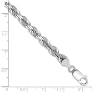 14k White Gold 5.5mm D/C Rope with Lobster Clasp Chain