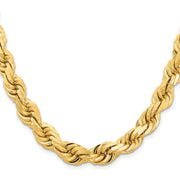 14K 12mm  D/C Rope with Fancy Lobster Clasp Chain