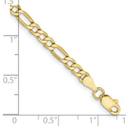 10k 3.5mm Semi-Solid Figaro Chain