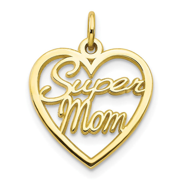 10K SUPER MOM Charm