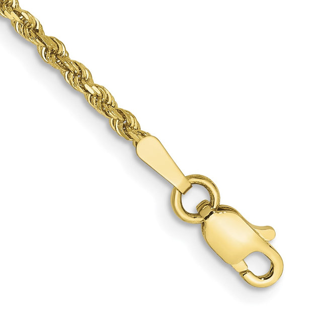 10k 1.75mm Diamond-cut Rope Chain