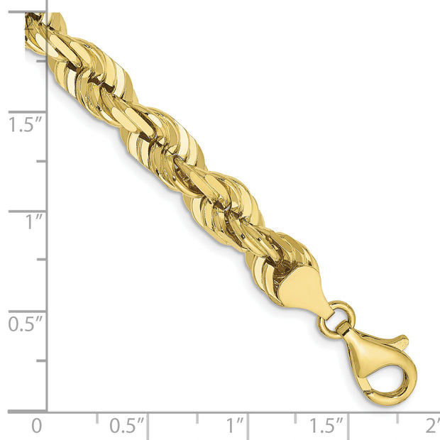 10k 7mm Diamond-cut Rope Chain