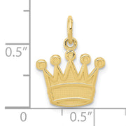 10k Kings Crown Charm
