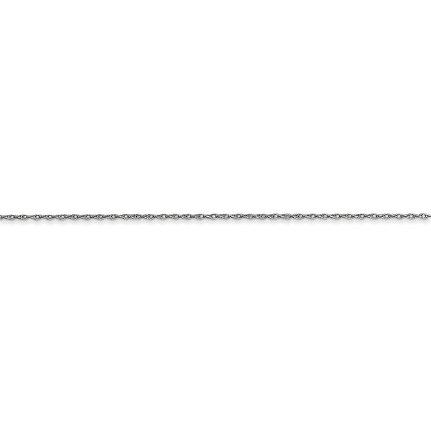 10k White Gold .5mm Carded Cable Rope Chain