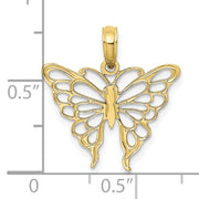 10K Butterfly Charm