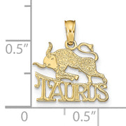 10K TAURUS Zodiac Charm