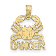10K CANCER Zodiac Charm