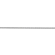 10k White Gold .95mm Carded Cable Rope Chain