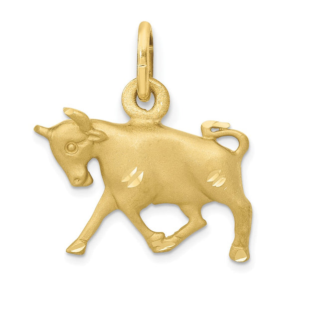 10k Taurus Zodiac Charm