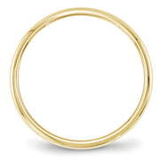 10KY 2mm Half Round Band Size 9.5