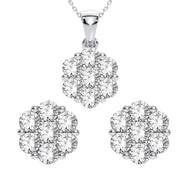 14K 0.25CT Diamond Earring and Pendant Set