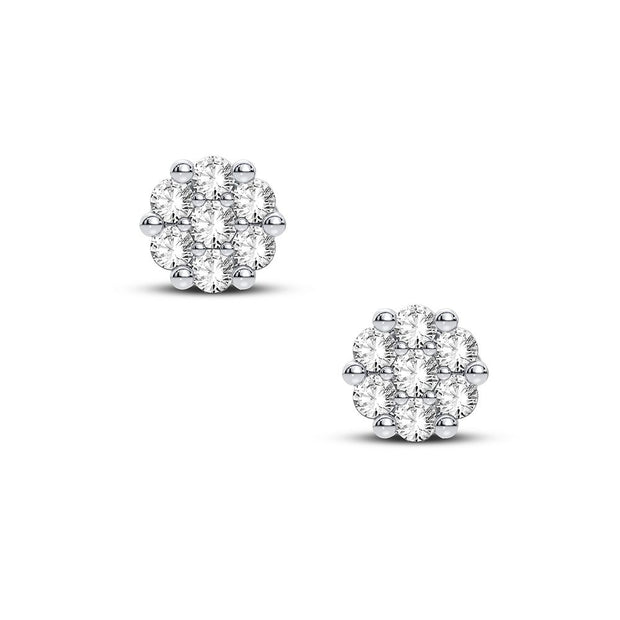 14K 0.09CT Diamond Earring