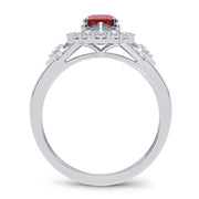 14K 0.10CT Diamond Ruby Ring