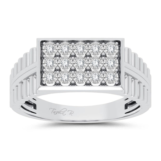 10K 0.15ct Diamond Mens Ring