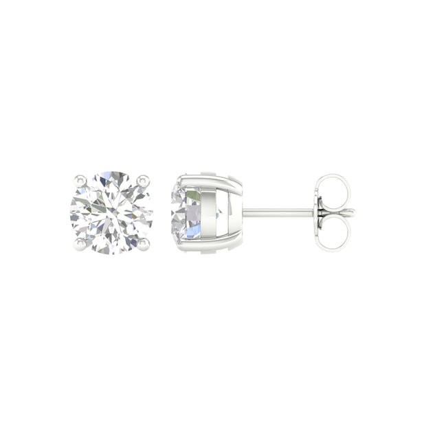14K 3.00CT Certified Lab Grown Diamond Earrings ( IGI Certified )