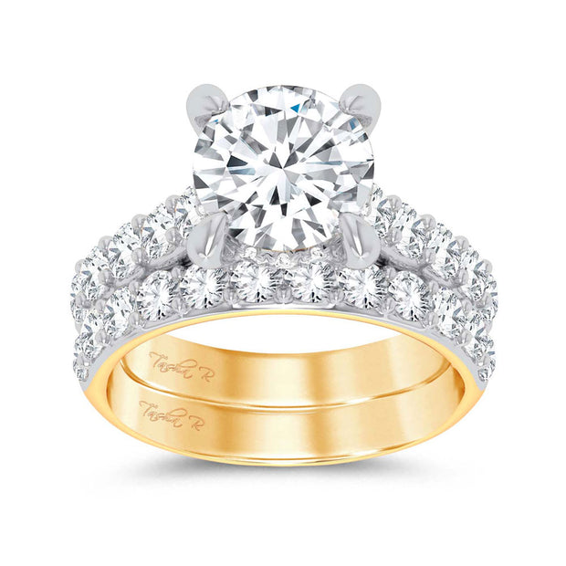 14K 5.00CT Certified Lab Grown Diamond Bridal Ring
