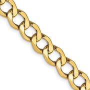 14k 6.5mm Semi-Solid Curb Chain