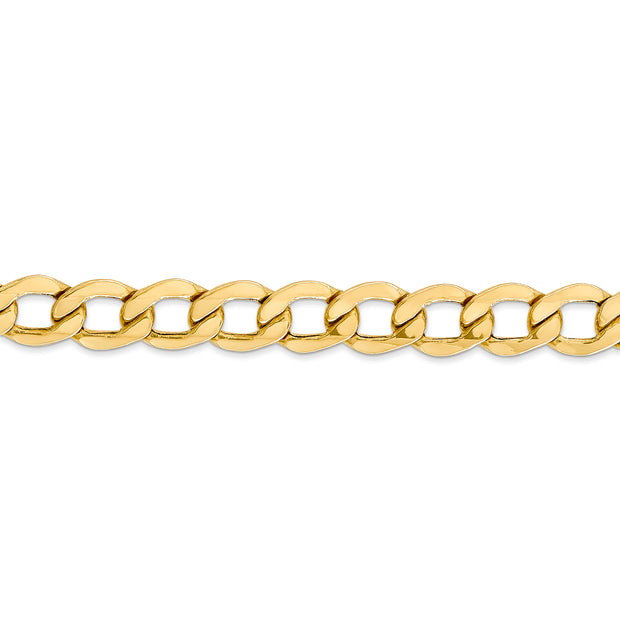 14k 9mm Semi-Solid Curb Chain