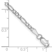 14k WG 2.5mm Semi-Solid Figaro Chain