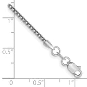 14k WG 1.5mm Semi-Solid Round Box Chain