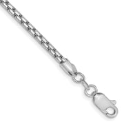 14k WG 2.45mm Semi-Solid Round Box Chain