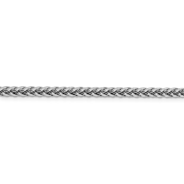 14k WG 3.5mm Semi-solid 3-Wire Wheat Chain