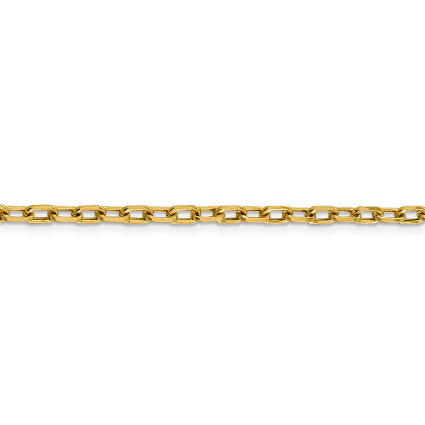 14k 3.7mm Semi-solid D/C Open Link Cable Chain