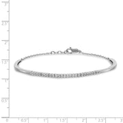 14k White Gold Diamond Bangle Bracelet