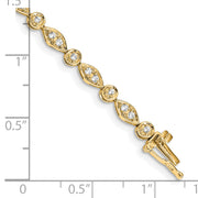14k Yellow Gold Diamond Bracelet