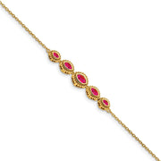 14k Marquise Ruby Bracelet