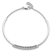 14k White Gold Diamond Bangle Bracelet