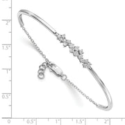 14k White Gold Diamond Bangle Bracelet