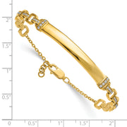 14k Diamond ID Bracelet