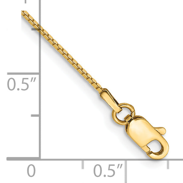 14k .9mm Box with Lobster Clasp Chain