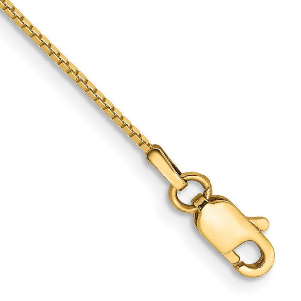 14k .9mm Box with Lobster Clasp Chain