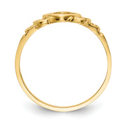 14k Heart Baby Ring