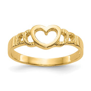 14k Heart Baby Ring