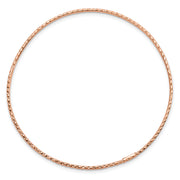 14k 1.5mm Rose Gold Diamond-Cut Slip-on Bangle Bracelet