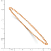 14K Rose Gold Beaded Slip-on Bangle